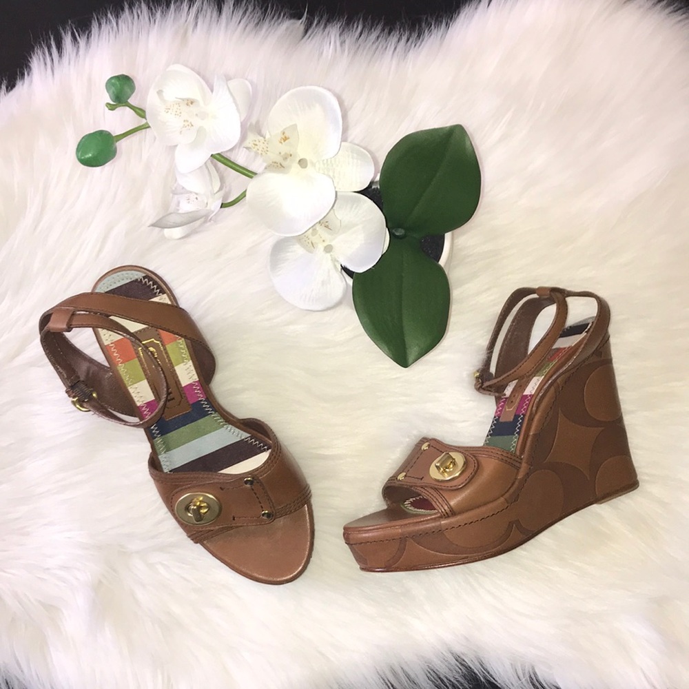 Coach Legacy wedge sandals